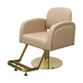 Salon System Ladies Hydraulic Hair Styling Chair Beige Gold Base Model G8268