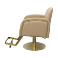Salon System Ladies Hydraulic Hair Styling Chair Beige Gold Base Model G8268