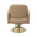 Salon System Ladies Hydraulic Hair Styling Chair Beige Gold Base Model G8268
