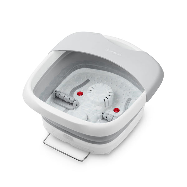 Medisana FS 886 Foldable Foot Spa Grey, Bubble and Vibration Massage, Water Warm-Up