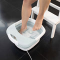 Medisana FS 886 Foldable Foot Spa Grey, Bubble and Vibration Massage, Water Warm-Up