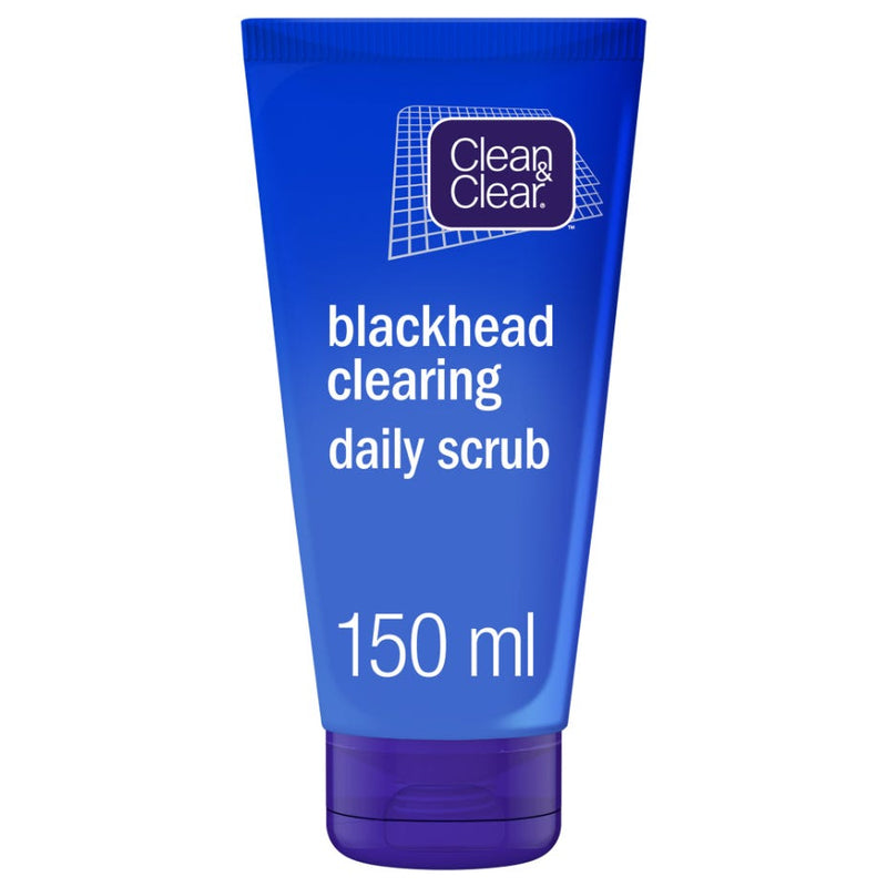 Clean & Clear Blackhead Clearing Daily Facial Scrub Exfoliating Cleanser 150ml