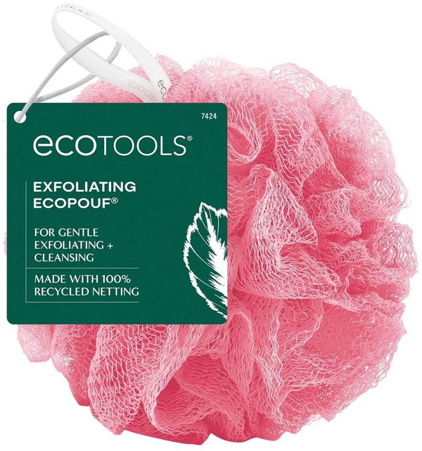 EcoTools Exfoliating EcoPouf Bath Sponge Recycled Netting Assorted Colors 1 Piece