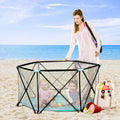 Regalo My Play Portable Six-Panel Play Yard, Foldable Indoor Outdoor Baby Playpen