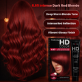 Farcom HD Hair Color Cream Keratin Amino Acids Intense Dark Red Blonde 6.65