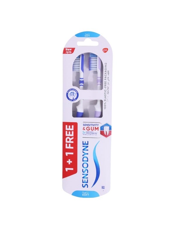 Sensodyne Sensitivity & Gum Soft Toothbrush, Tapered Bristles, Flexible Neck