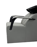 System Salon G18D89 Gray Shampoo Chair with Black Ceramic Basin