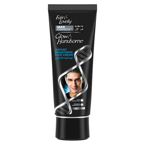 Glow & Handsome Instant Brightness Face Cream for Men with Vitamins and UV Filters, 100 g