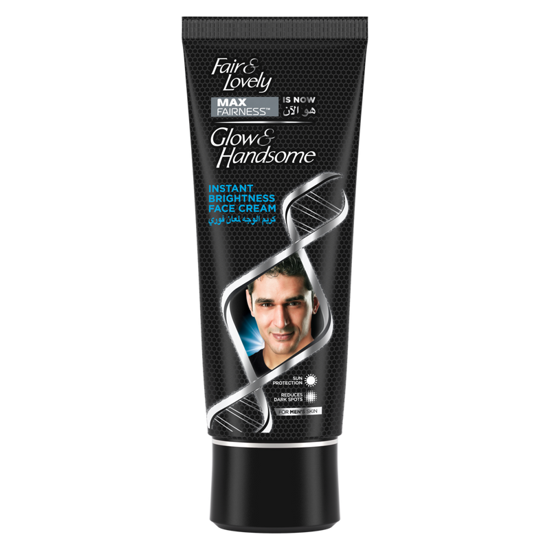 Glow & Handsome Instant Brightness Face Cream for Men with Vitamins and UV Filters, 100 g