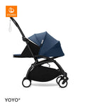 Stokke YOYO3 Newborn 0+ Compact Travel Stroller, Black Frame, Blue, Birth to 4 Years