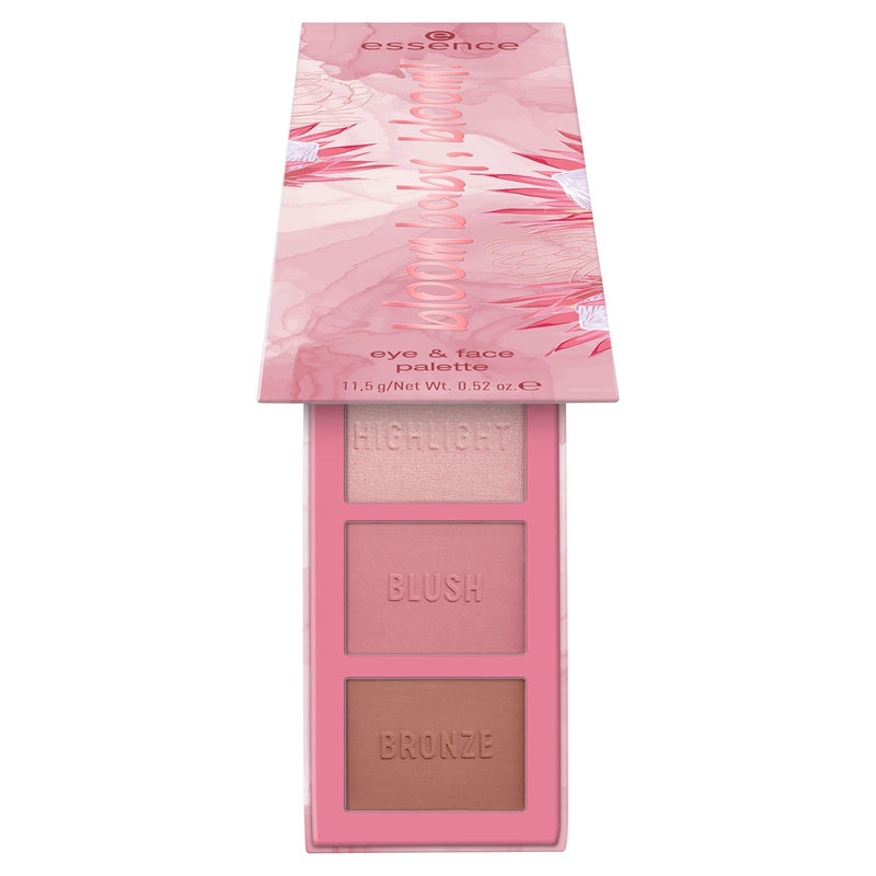 Essence Bloom Baby, Bloom! Eye & Face Palette 02 Eyeshadow Blush Bronzer Highlighter Rose