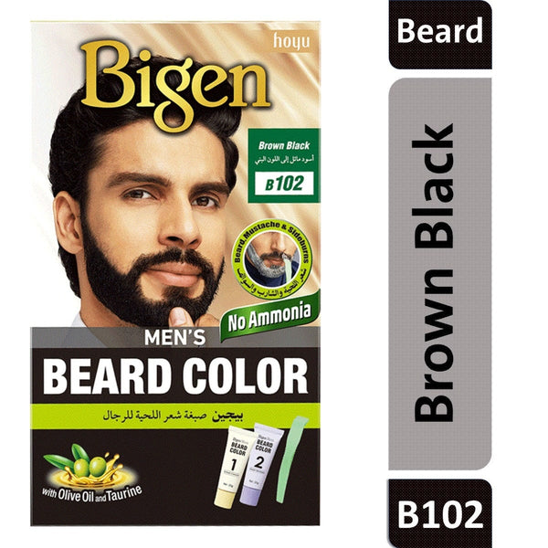 Bigen Men's Beard Colour Kit Non-Drip Cream Brown Black B102