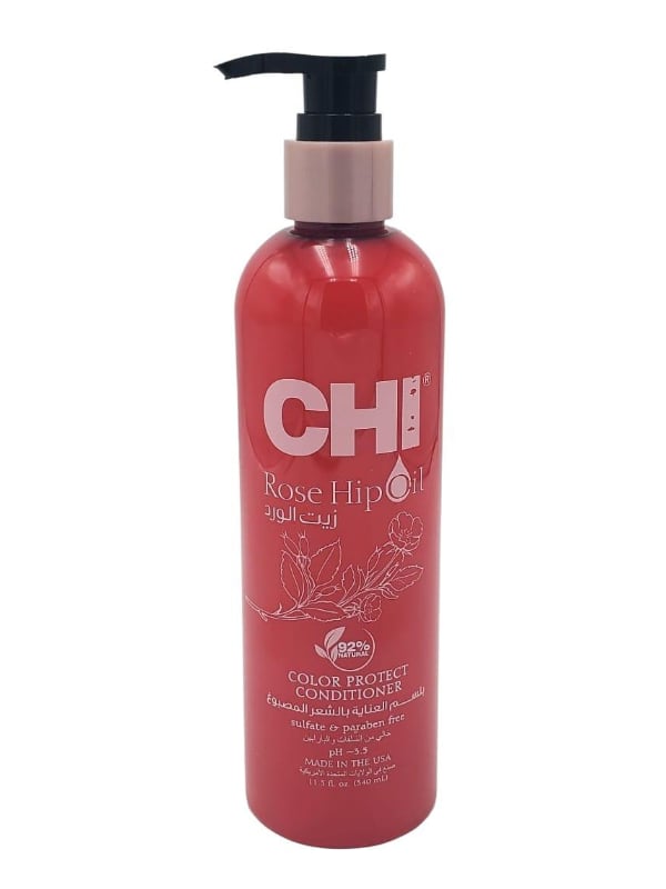 CHI Rose Oil Strengthening & Protecting Conditioner, Color-Protecting, 340 ml