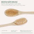 EcoTools Bristle Bath Brush Bamboo Handle Soft Synthetic Bristles 1 Count