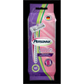 Personna Lady Comfort2 Disposable Razors, Ceramic-Coated Two-Blade, Vitamin E and Aloe Vera Strip, 8 + 6 Pieces