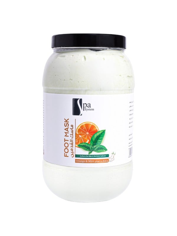 Spa System Orange & Mint Foot Mask, 4 Liters Salon Value Size