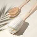 EcoTools Bamboo Loofah Bath Brush Ergonomic Handle Body Exfoliating Brush, 1 Count