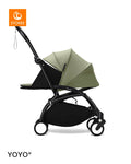 Stokke YOYO3 Newborn 0+ Compact Travel Stroller, Black Frame, Olive