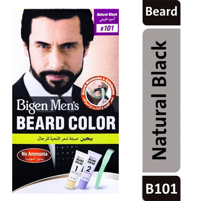 Bigen Men's Beard Color Kit Natural Black B101 No-Ammonia Cream