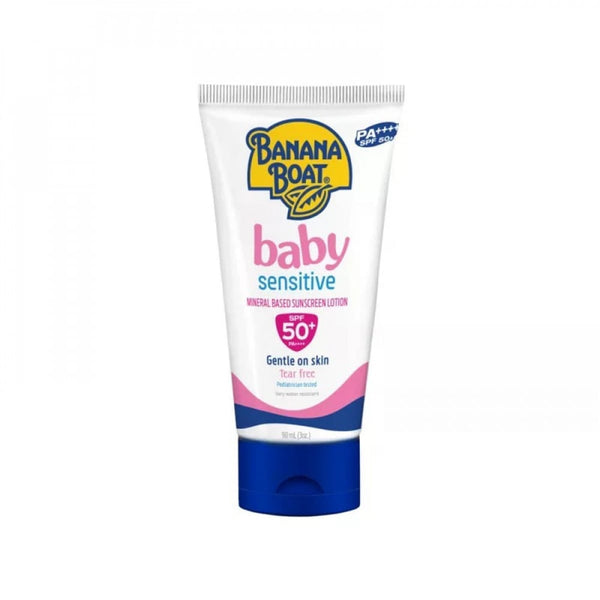 Banana Boat Baby Sensitive Lotion SPF 50 Mineral Zinc Water Resistant 90 ml