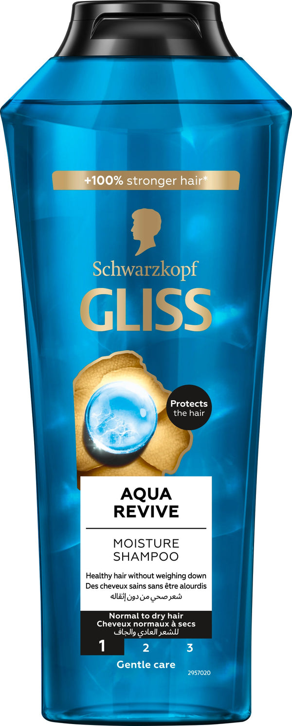 Gliss Aqua Revive Shampoo Liquid Almond Oil Dry Hair 400ml
