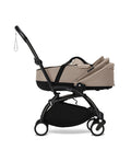 Stokke YOYO3 Newborn Shell Stroller Bundle Black Frame Taupe Bassinet