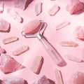 EcoTools Mini Rose Quartz Facial Roller Dual-Ended Skincare Tool, 1 Count