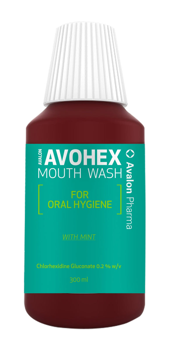 Avohex Mouthwash Alcohol-Free Mint Chlorhexidine 0.2% 300 ml