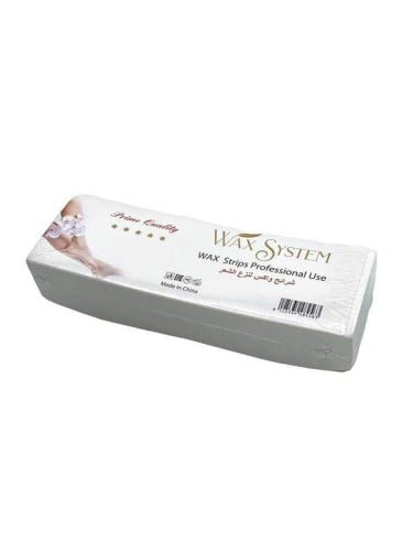 Wax System Non-Adhesive Wax Strips for Hair Removal, Tear-Resistant, 100 Pieces