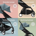 Stokke YOYO3 6+ Months Stroller with Black Frame and Aqua Color Pack