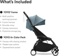 Stokke YOYO3 6+ Months Stroller with Black Frame and Aqua Color Pack