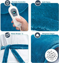 RENPHO Large Heating Pad for Back and Neck, Flannel, 3 Heat Settings, 90-Minute Auto-Off, Blue