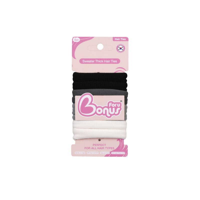 Bonus Sweater Hair Ties, 8 Count