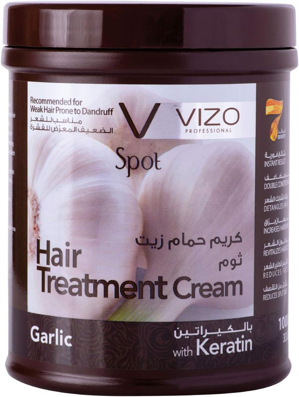 Vizo Professional Spot Hair Treatment Cream with Garlic Oil and Keratin 1000 ml