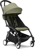 Stokke YOYO3 6+ Stroller Bundle Black Frame Olive Color Pack, Anti-UV UPF 50+