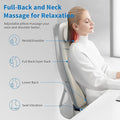 Renpho Shiatsu Neck and Back Massager Seat with Heat, Vibration and Kneading, White