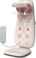 Renpho Shiatsu Neck and Back Massager Seat with Heat, Vibration and Kneading, White
