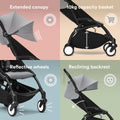 Stokke YOYO3 6+ Stroller Frame and Color Pack, Black Frame, Stone, 6 Months+