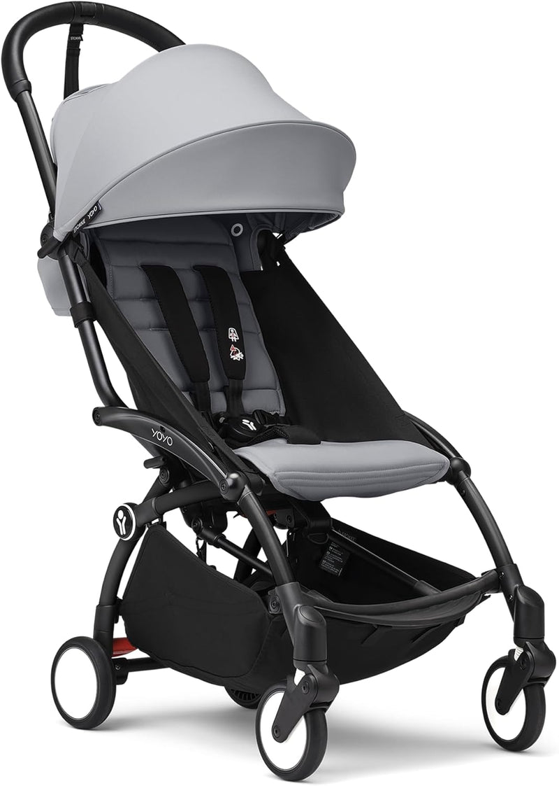 Stokke YOYO3 6+ Stroller Frame and Color Pack, Black Frame, Stone, 6 Months+