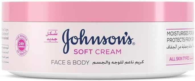 Johnson's Soft Cream Face and Body Moisturizer Shea Butter 24H Hydration 300ml