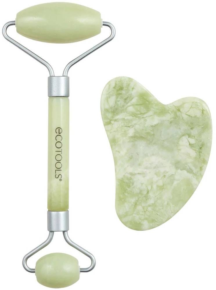 EcoTools Jade Facial Roller and Gua Sha Stone Duo, 2 Piece