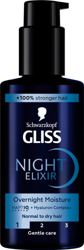 Gliss Night Elixir Overnight Moisture Hair Cream Almond Oil 100ml