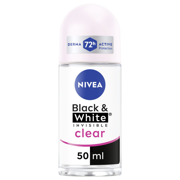 NIVEA Black & White Invisible Antiperspirant Roll-On 72H Floral Fresh 50ml