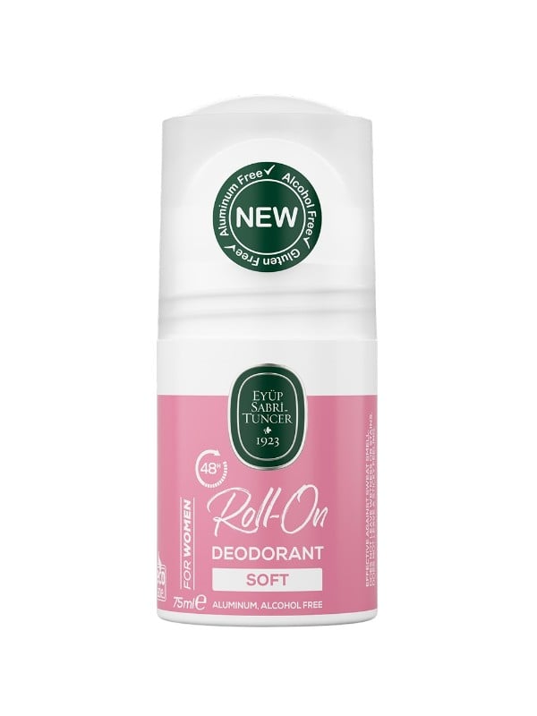 Eyup Sabri Tuncer Soft Roll-On Deodorant for Women, Aluminum-Free, 75 ml