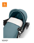 Stokke YOYO3 Newborn Pack 0+ Stroller, White Frame, Aqua