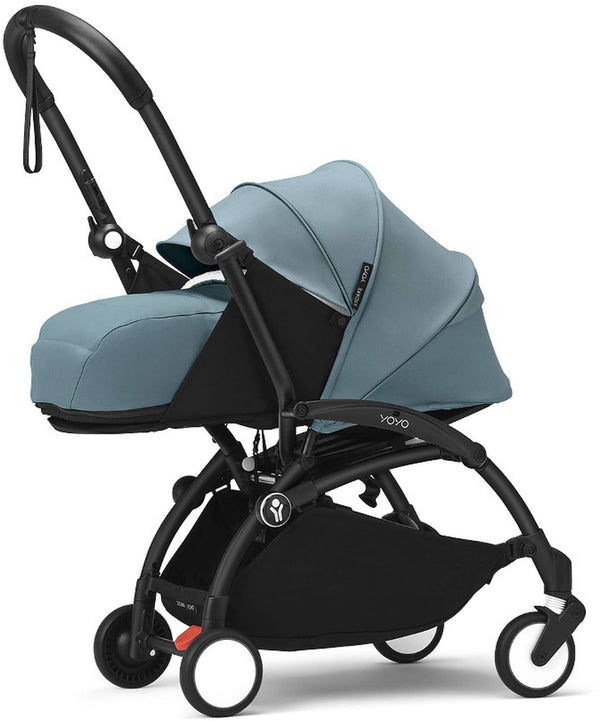 Stokke YOYO3 Newborn Pack 0+ Stroller, White Frame, Aqua