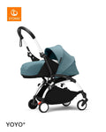 Stokke YOYO3 Newborn Pack 0+ Stroller, White Frame, Aqua