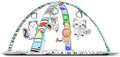 Lionelo Paula Plus Educational Baby Activity Gym with Music and Light Show