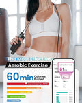 RENPHO Smart Jump Rope with App, Adjustable PVC Steel Cable, LCD Counter, Corded and Cordless Modes