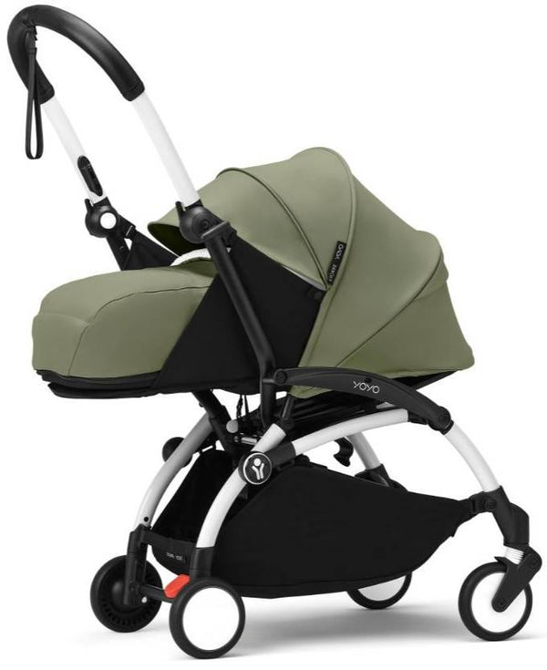 Stokke YOYO3 Newborn Pack 0+ Stroller White Frame Olive